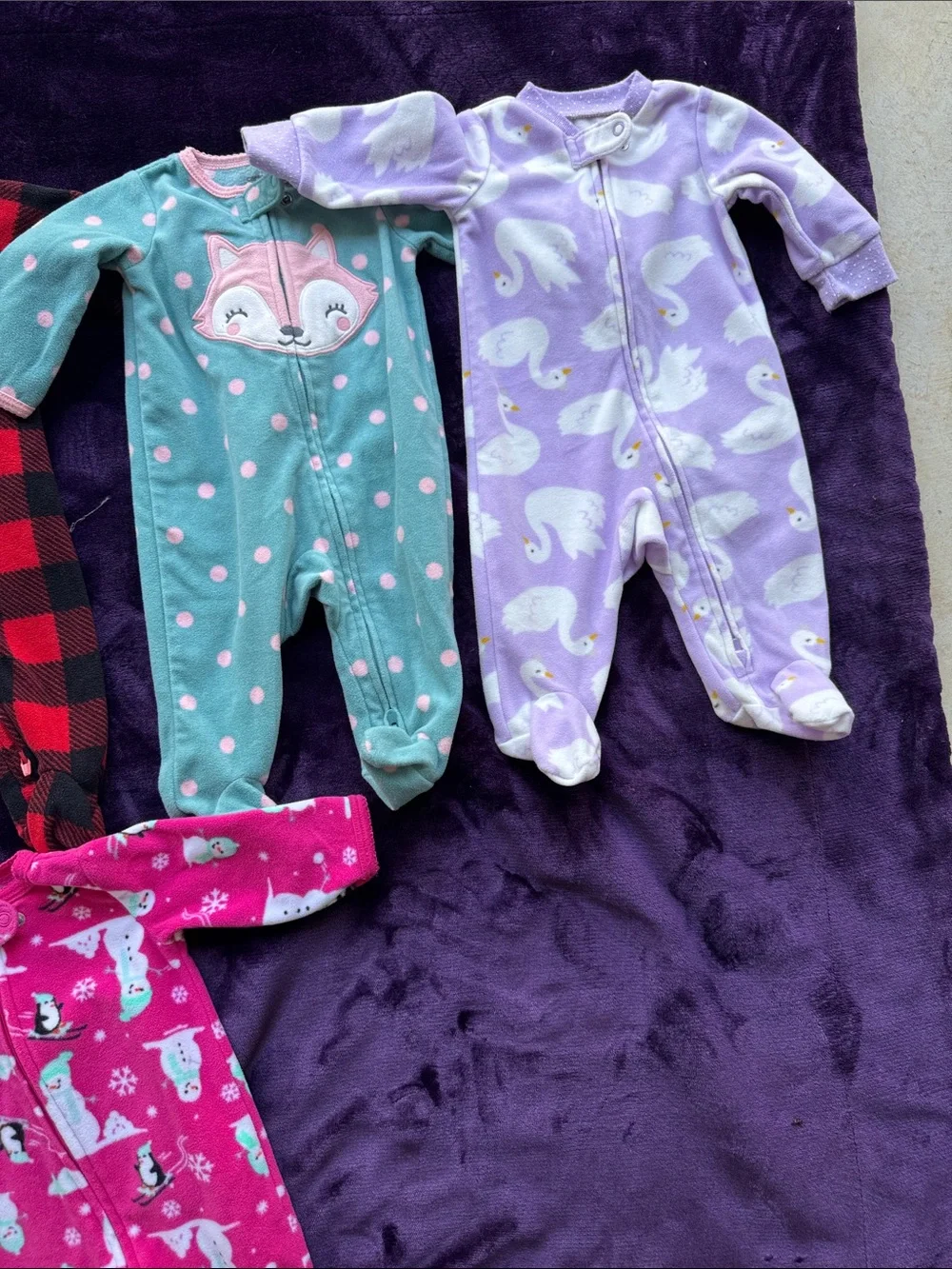 Girls Fleece Sleeper Bundle-Carters 3M